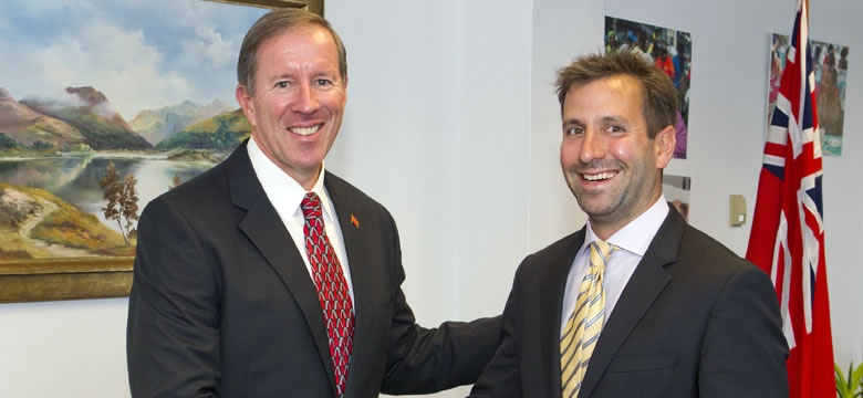The Premier, the Hon. Michael H. Dunkley, JP, MP, received a courtesy visit from the incoming Bermuda Tourism Authority CEO, Mr. Kevin Dallas